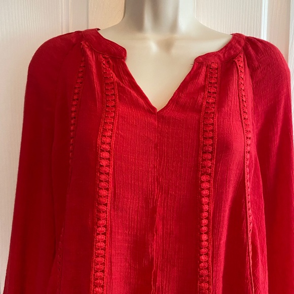 BUY 2 ITEMS & GET 1 FREE: Counterparts Peasant Style Long Sleeve Blouse Sz L - Picture 4 of 7